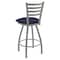 Holland Bar Stool Co 25" Swivel Counter Stool, Nickel Finish, Graph Anchor Seat X410 - alternate 4